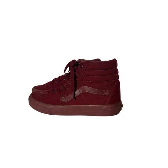 Vans Maroon Solid Lace Up High Top Skate Shoes Sz Men’s 7/ Women’s 8.5 - Picture 1 of 9